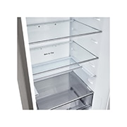 LG 375 л | Холодильник з нижньою морозильною камерою | DoorCooling+ | Multi AirFlow | LG ThinQ, Вид спереду, двері холодильника відкриті (з їжею), двері морозильника закриті, GC-B509EMLM, thumbnail 6