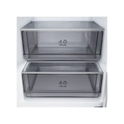 LG 375 л | Холодильник з нижньою морозильною камерою | DoorCooling+ | Multi AirFlow | LG ThinQ, Вид спереду, двері холодильника відкриті (з їжею), GC-B509EMLM, thumbnail 7