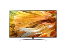 QNED90 із зображенням крупним планом яскравих пелюсток у відтінках жовтого й помаранчевого.