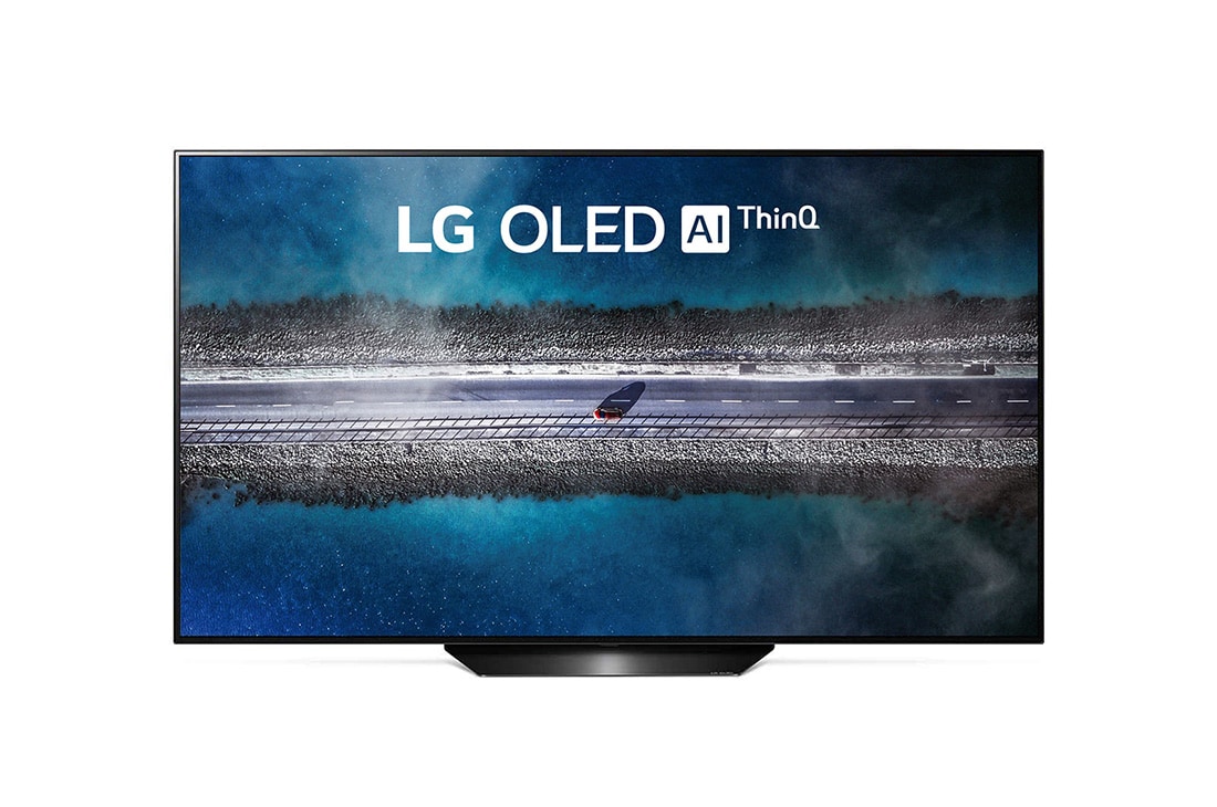 LG Телевізор LG OLED OLED65B9SLA з самопідсвічуваними пікселями та штучним інтелектом ThinQ, Вид спереду з показаним зображенням, OLED65B9SLA