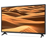 LG 43'' Ultra HD телевізор з технологією 4K Активний HDR, Вид збоку під кутом 30° з показаним зображенням, 43UM7050PLF, thumbnail 2