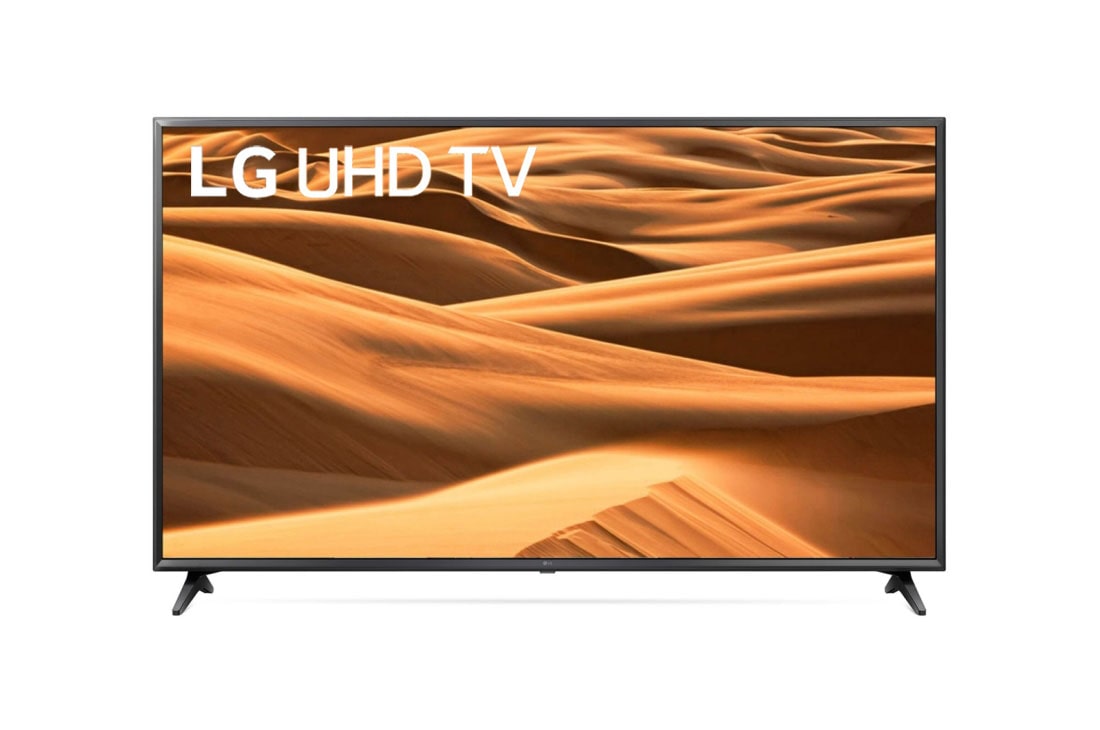 LG 65'' Ultra HD телевізор з технологією 4K Активний HDR, Вид спереду з показаним зображенням, 65UM7050PLA