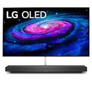 LG Телевізор LG OLED OLED65WX з самопідсвічуваними пікселями та штучним інтелектом ThinQ, Вид спереду з показаним зображенням, OLED65WX9LA, thumbnail 1