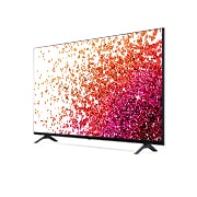 LG 4K телевізор LG NANO75 з діагоналлю 55 дюймів, Вид збоку під кутом 30° із показаним зображенням, 55NANO756PA, thumbnail 3