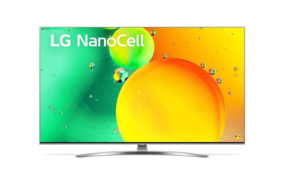LG Телевізор LG NanoCell 78 | 55 дюймів | 4K | 2022, Вид спереду телевізора LG з технологією NanoCell, 55NANO786QA