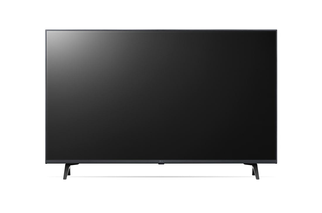 LG Телевізор LG UQ80 | 43 дюйми | 4K | 2022, Вид спереду з показаним зображенням, 43UQ80006LB, thumbnail 2
