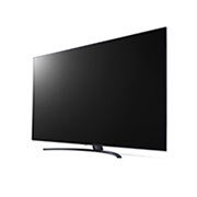 LG Телевізор LG UQ91 | 86 дюймів | 4K | 2022, Вид збоку під кутом 30° із показаним зображенням, 86UQ91006LA, thumbnail 3