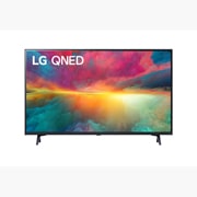 LG Телевізор LG QNED 75 | 43 дюйми | 4K | 2023, Вид телевізора LG QNED спереду з показаним зображенням і логотипом продукту, 43QNED756RA, thumbnail 1