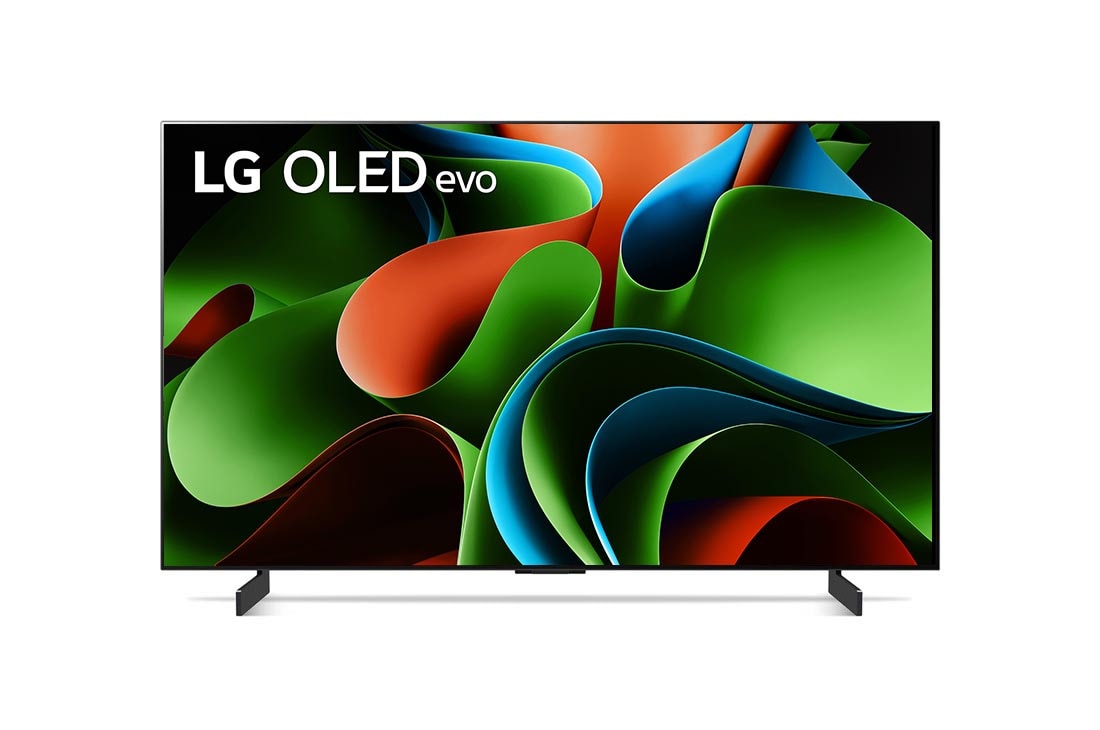 LG Телевізор LG OLED evo C3 | 42 дюйми | 4K | 2023, Огляд спереду на OLED-телевізор LG evo з емблемою «Найкращий OLED-телевізор у світі за останні 11 років» на екрані., OLED42C34LA