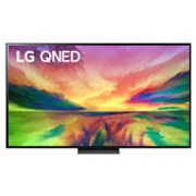 LG Телевізор LG QNED 81 | 75 дюймів | 4K | 2023, Вид телевізора LG QNED спереду з показаним зображенням і логотипом продукту, 75QNED816RE, thumbnail 1