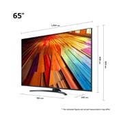 LG Телевізор LG UHD AI UT81 | 65  дюймів | 4K | 2024, Верхня частина телевізора LG UHD TV, UT81, великий план, 65UT81006LA, thumbnail 6
