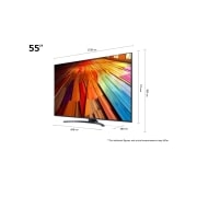 LG Телевізор LG UHD AI UT81 | 55  дюймів | 4K | 2024, Верхня частина телевізора LG UHD TV, UT81, великий план, 55UT81006LA, thumbnail 6