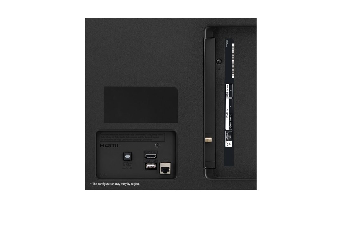 LG Телевізор LG UHD AI UT81 | 43  дюйми | 4K | 2024, Телевізор LG UHD TV, UT81, вигляд іззаду, 43UT81006LA, thumbnail 5