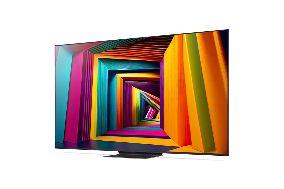 LG Телевізор LG UHD AI UT91 | 65  дюймів | 4K | 2024, Телевізор LG UHD TV, UT91, вигляд зліва трохи під кутом, 65UT91006LA, thumbnail 3