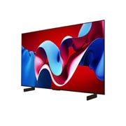 LG Телевізор LG OLED evo AI C4 | 42  дюйми | 4K | 2024, Slightly-angled right-facing side view of LG OLED evo TV, OLED G4, OLED42C44LA, thumbnail 3