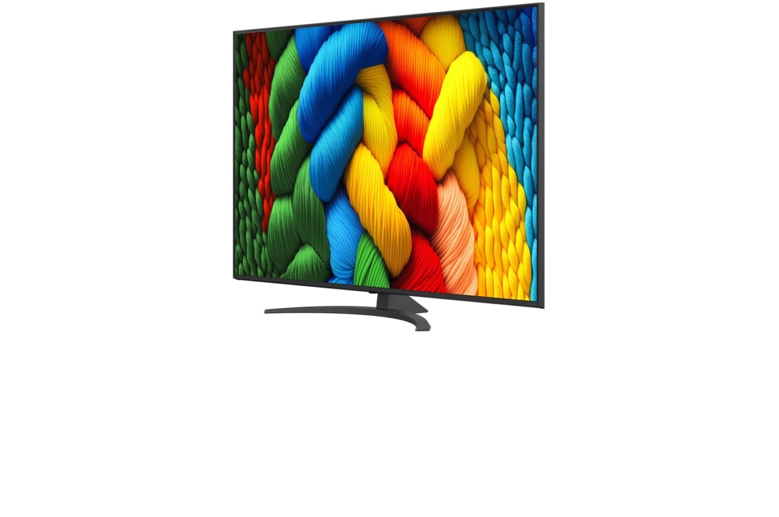 LG Телевізор LG NanoCell AI NANO81 | 86 дюймів | 4K Smart TV | 2025, Вид зліва збоку на телевізор LG NanoCell NANO80 TV., 86NANO81A6A, thumbnail 4