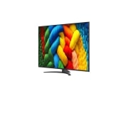 LG Телевізор LG NanoCell AI NANO81 | 86 дюймів | 4K Smart TV | 2025, Вид зліва збоку на телевізор LG NanoCell NANO80 TV., 86NANO81A6A, thumbnail 4