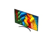 LG Телевізор LG NanoCell AI NANO81 | 86 дюймів | 4K Smart TV | 2025, Alpha 7 AI Processor Gen8 світиться жовтим кольором, а з нього вилітають різнокольорові промені світла. У назві йдеться про те, що процесор забезпечує якість 4K, приголомшливі кольори та яскравість., 86NANO81A6A, thumbnail 6