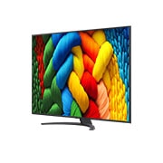 LG Телевізор LG NanoCell AI NANO81 | 75 дюймів | 4K Smart TV | 2025, Вид зліва збоку на телевізор LG NanoCell NANO80 TV., 75NANO81A6A, thumbnail 4