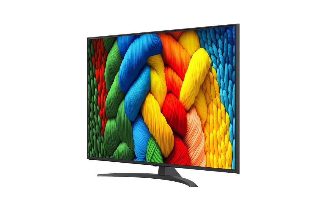 LG Телевізор LG NanoCell AI NANO81 | 55 дюймів | 4K Smart TV | 2025, Вид зліва збоку на телевізор LG NanoCell NANO80 TV., 55NANO81A6A, thumbnail 4