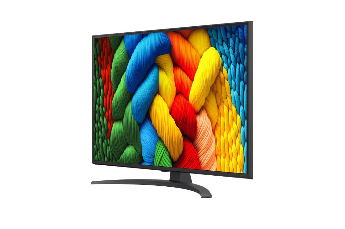 LG Телевізор LG NanoCell AI NANO81 | 43 дюймів | 4K Smart TV | 2025, Вид зліва збоку на телевізор LG NanoCell NANO80 TV., 43NANO81A6A, thumbnail 4