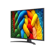 LG Телевізор LG NanoCell AI NANO81 | 43 дюймів | 4K Smart TV | 2025, Вид зліва збоку на телевізор LG NanoCell NANO80 TV., 43NANO81A6A, thumbnail 4