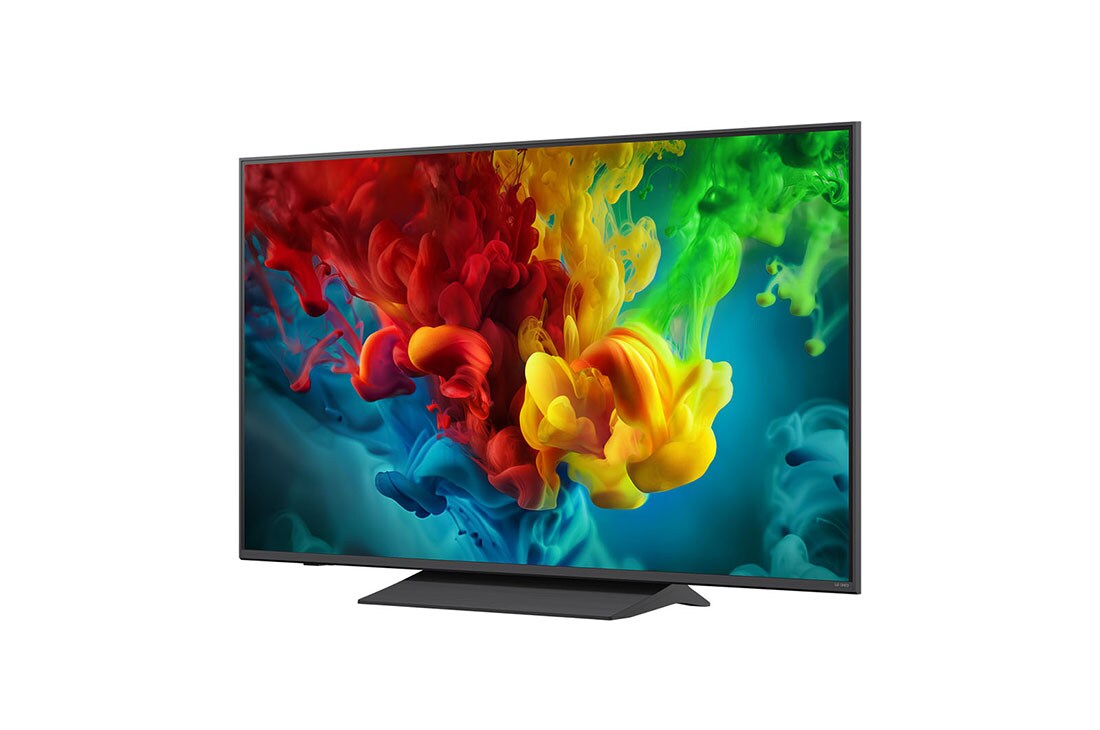 LG Телевізор LG QNED evo AI Mini LED | 55 дюймів | 4K Smart TV | 2026, LG QNED evo AI QNED82 Mini LED з технологією AI Picture Pro та Dynamic Tone Mapping Pro показує сцену зйомки на свіжому повітрі з низьким кутом, де двоє людей серед яскравих квітів, оскільки штучний інтелект розпізнає та масштабує кожен кадр до 4K для чіткішої текстури та деталізації., 55QNED83B6A, thumbnail 6