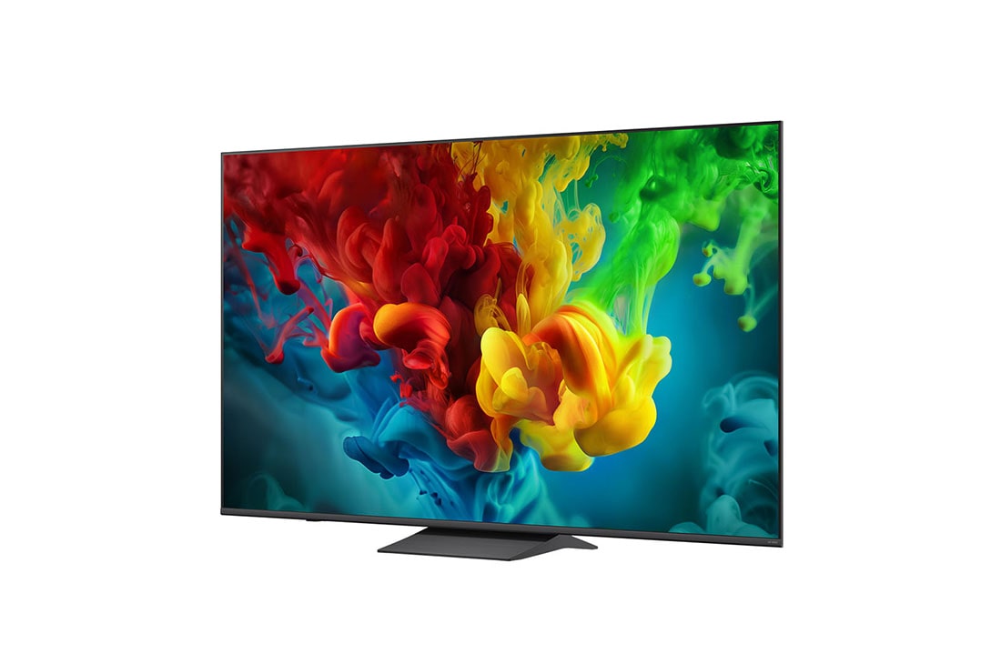 LG Телевізор LG QNED evo AI Mini LED | 75 дюймів | 4K Smart TV | 2026, LG QNED evo AI QNED82 Mini LED з технологією AI Picture Pro та Dynamic Tone Mapping Pro показує сцену зйомки на свіжому повітрі з низьким кутом, де двоє людей серед яскравих квітів, оскільки штучний інтелект розпізнає та масштабує кожен кадр до 4K для чіткішої текстури та деталізації., 75QNED83B6A, thumbnail 6