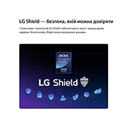 LG Телевізор LG QNED AI evo AI QNED80 Mini LED | 50 дюймів | 4K Smart TV | 2026, LG Shield, застосований до LG QNED evo AI QNED80 Mini LED, зображений з логотипом LG Shield у центрі, значками безпеки знизу та значком лауреата CES Innovation Awards 2026 угорі, що символізує захист даних та системи., 50QNED80B6B, thumbnail 11