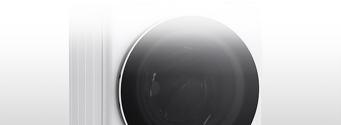 Чітко видно зображення пральної машини з дверцятами із загартованого скла.