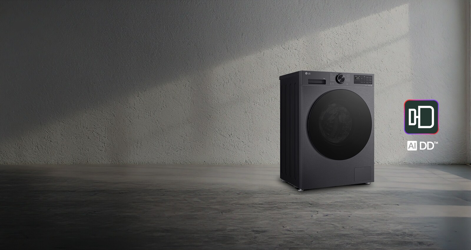 Machine à laver LG avec logo AI DD