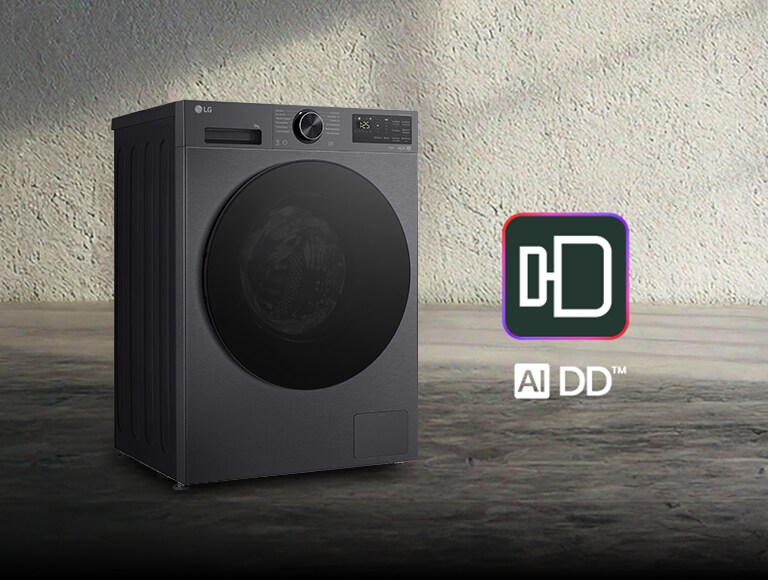 Machine à laver LG avec logo AI DD