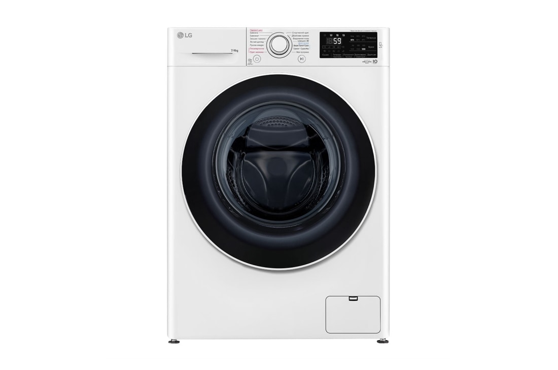 LG Вузька прально-сушильна машина | 6 Motion™ | Steam™ | 7/4 кг, Front_Main, F2J6HG0W