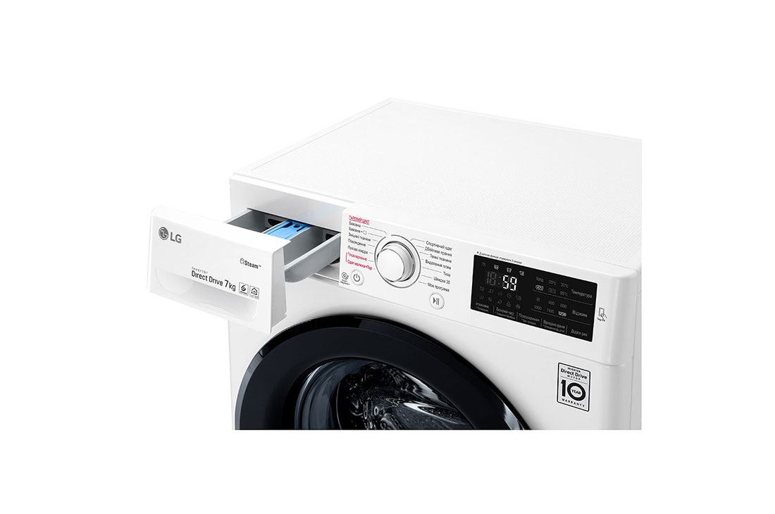 LG Вузька пральна машина, технологія 6 Motion™, прання парою SpaSteam™, LG ThinQ™ по NFC, 7 кг, F2J5HS9W, thumbnail 5