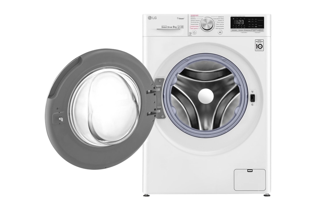 LG Повнорозмірна пральна машина з технологією AI DD™ та функцією прання парою Steam™, 9 кг, F4R5VS0W, thumbnail 2