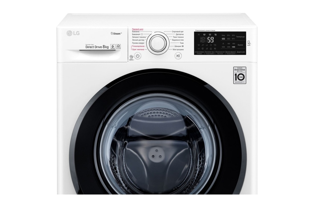 LG Стандартна пральна машина, технологія 6 Motion™, прання парою SpaSteam™, LG ThinQ™ по NFC, 8 кг, F4J5TS6W, thumbnail 8