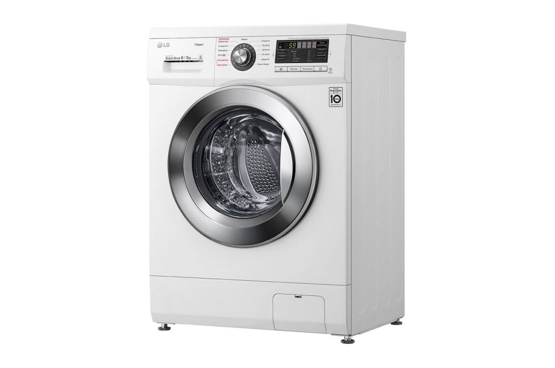 LG Вузька прально-сушильна машина, технологія 6 Motion™, сушка, прання парою SpaSteam™, Smart Diagnosis™, 6/3 кг, F1296CDS3, thumbnail 6