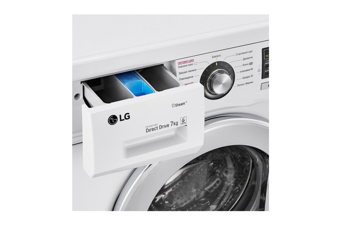 LG Вузька пральна машина, технологія 6 Motion™, прання парою SpaSteam™, Smart Diagnosis™, 7 кг, F1296HDS3, thumbnail 9