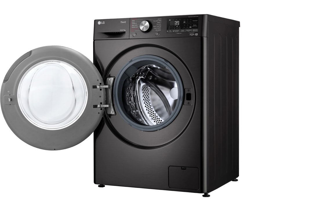 LG Стандартна прально-сушильна машина | AI DD™ | EcoHybrid™ | 10,5/7 кг, right side door open, F4V9RC9P, thumbnail 13