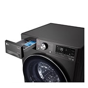 LG Стандартна прально-сушильна машина | AI DD™ | EcoHybrid™ | 10,5/7 кг, right side view with detergent port open, F4V9RC9P, thumbnail 6