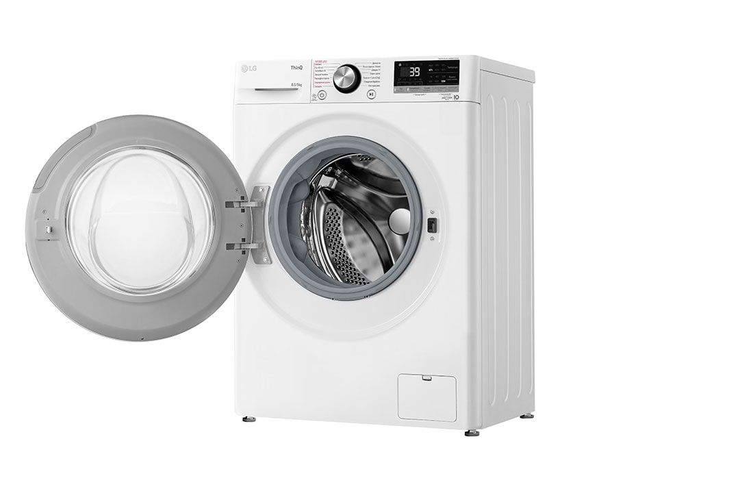 LG Вузька прально-сушильна машина | AI DD™ | EcoHybrid™ | 8,5/5 кг, Right open view, F2V9GC9W, thumbnail 13