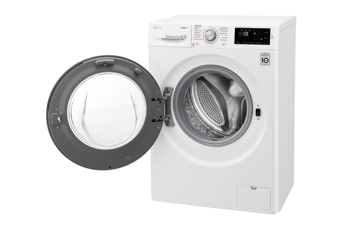 LG Вузька пральна машина, технологія 6 Motion™, прання парою SpaSteam™, LG ThinQ™ по NFC, 7 кг, Right_Door_Open, F2J6HSR1W, thumbnail 4