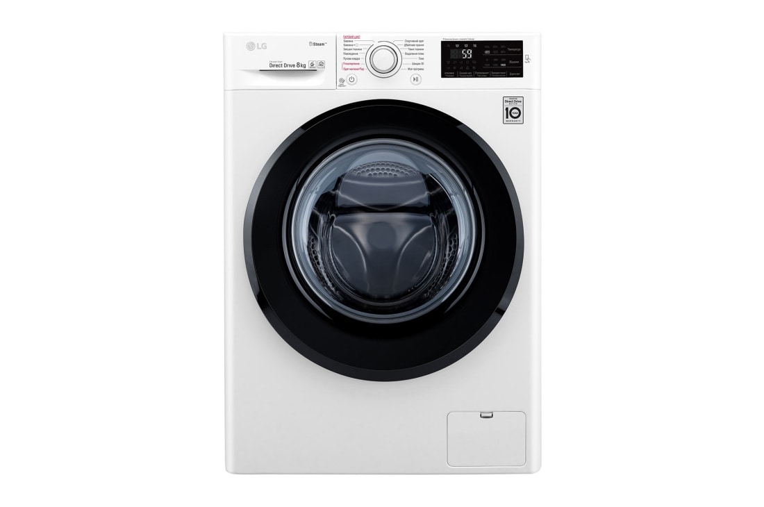 LG Стандартна пральна машина, технологія 6 Motion™, прання парою SpaSteam™, LG ThinQ™ по NFC, 8 кг, F4M5TS6W