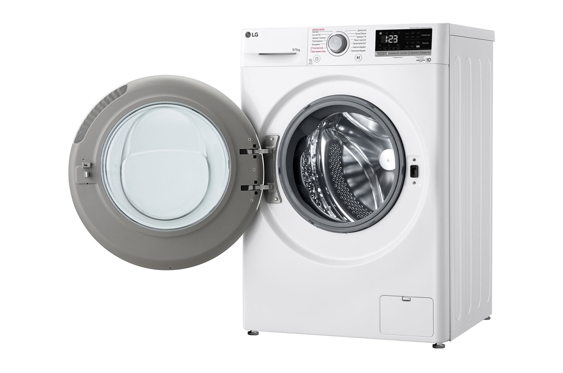 LG Вузька прально-сушильна машина | AI DD™ | Steam™ | 9/5 кг, bočni prikaz visine monitora s pomakom prema dolje, F2V3FG0W, thumbnail 4