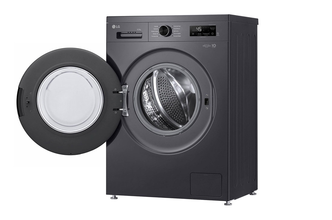 LG Вузька пральна машина | 6 Motion™ | Steam™ | 6,5 кг, Спереду справа з відкритими дверцятами, F2Y1WS6J, thumbnail 4