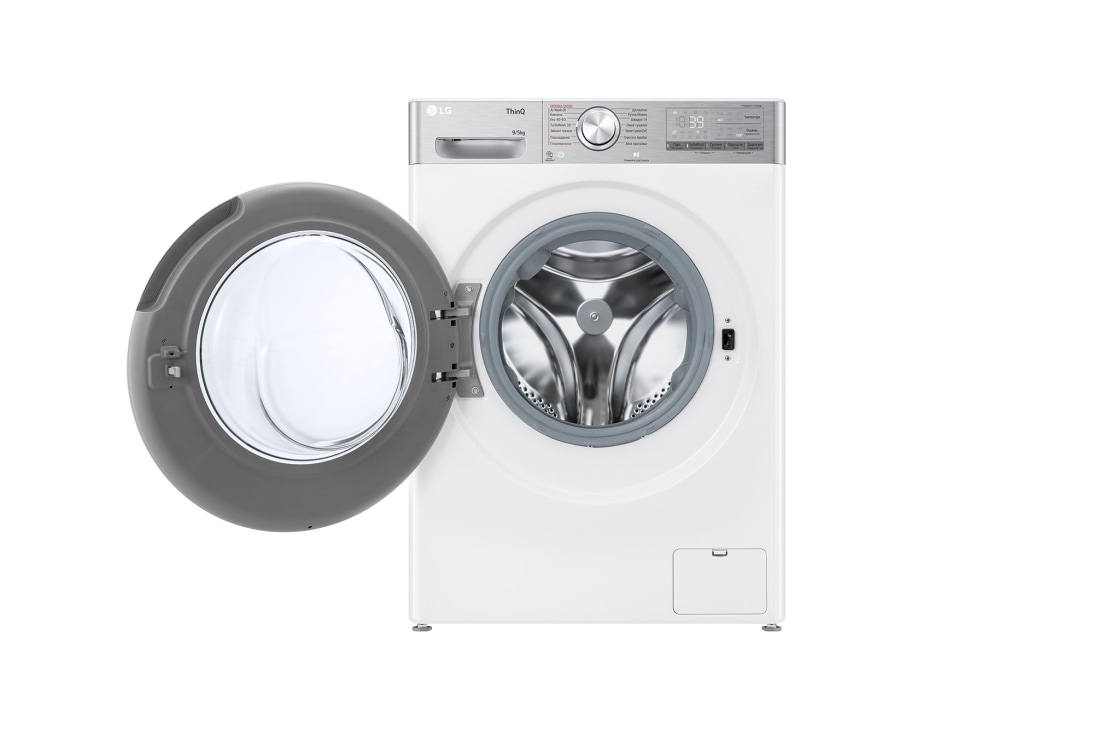 LG Вузька прально-сушильна машина | AI DD™ | EcoHybrid™ | 9/5 кг, Front door open, F2R9FC2E, thumbnail 3