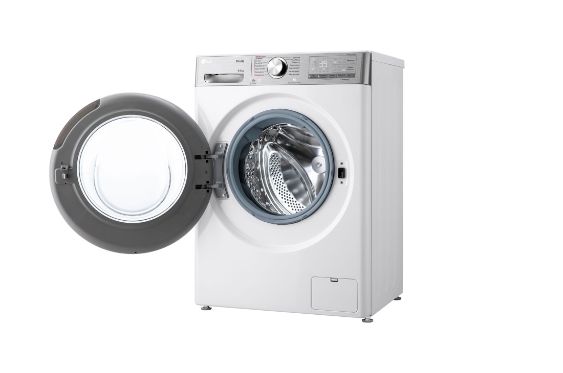LG Вузька прально-сушильна машина | AI DD™ | EcoHybrid™ | 9/5 кг, Front door open, F2R9FC2E, thumbnail 4