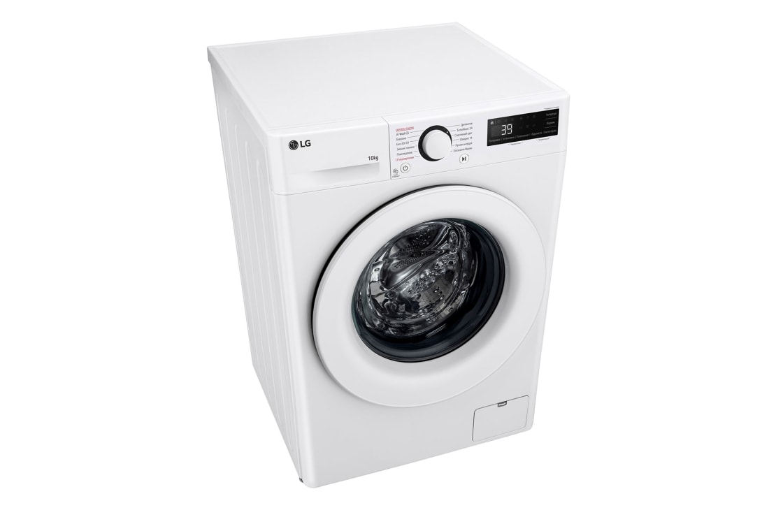 LG Стандартна пральна машина | AI DD™ | TurboWash™ 360˚ | 10 кг, Спереду зліва в перспективі зверху, F4Y5RS3W, thumbnail 7