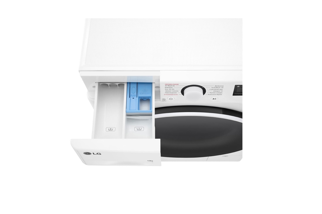 LG Стандартна пральна машина | AI DD™ | TurboWash™ 360˚ | 10 кг, Лоток зверху, F4Y5RS0W, thumbnail 11