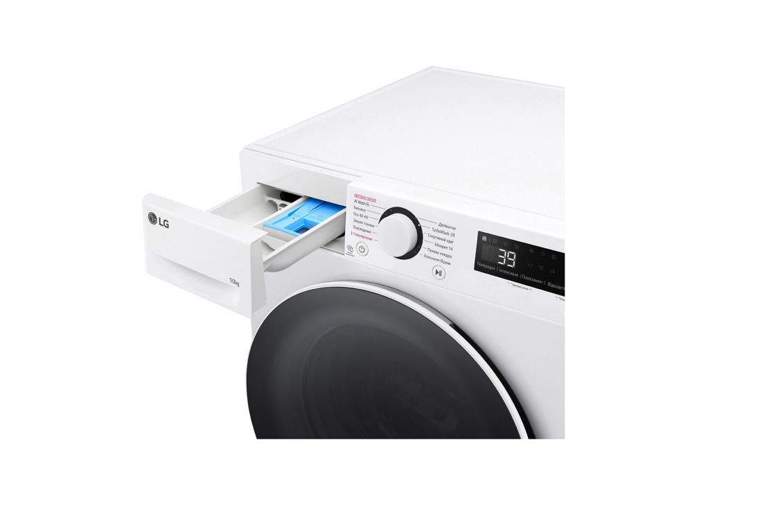 LG Стандартна пральна машина | AI DD™ | TurboWash™ 360˚ | 10 кг, Лоток справа, F4Y5RS0W, thumbnail 13